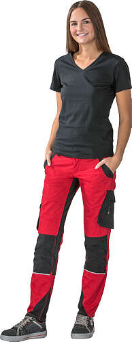 PLANAM Norit Damen Bundhose 6417 mit Stretch-Einsätzen - rot/schwarz