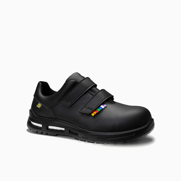 ELTEN 720521 Sicherheitshalbschuh BRAYDEN XXTM black Strap Low ESD S3S mit Klettverschluss, Kunststoffkappe und WELLMAXX-Dämpfung