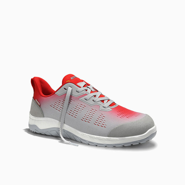 ELTEN LUAN 729121 grey-red Low WELLMAXX ESD S1PS nachhaltiger Unisex-Sicherheitsschuh aus recyceltem Material
