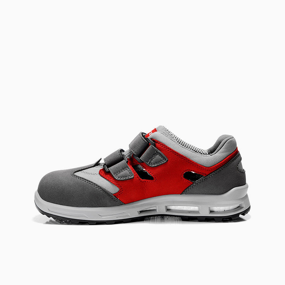 ELTEN Sicherheitsschuhe Travis XXT Grey-red – Leicht, ESD S1, Mit Kunststoffkappe