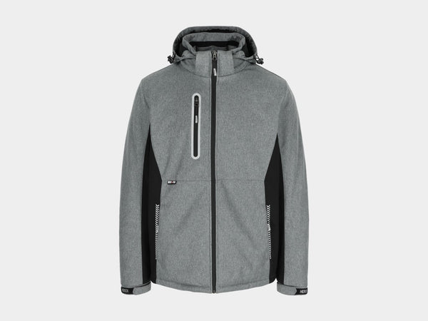 HEROCK Softshelljacke TARIS  grau-schwarz winddichte Winterjacke