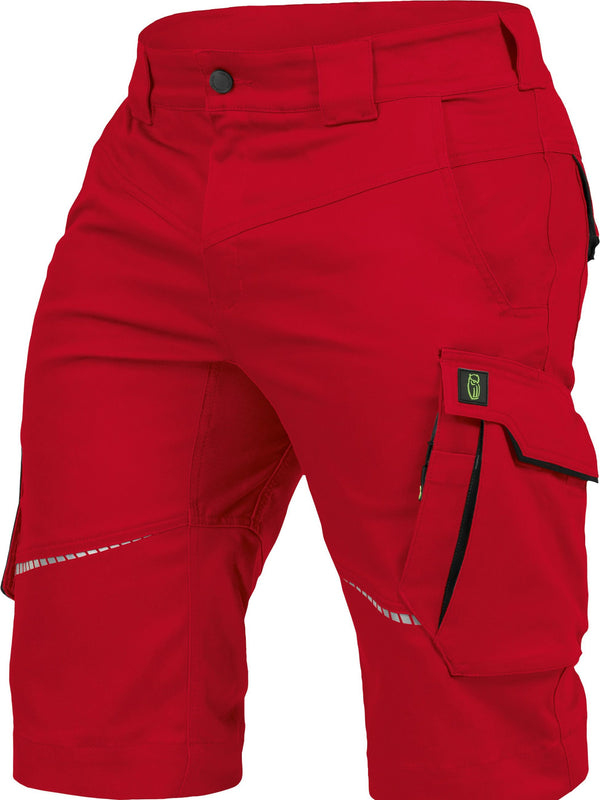 Leibwächter Shorts FLEXK-22 rot-schwarz kurze Hose Stretchstoff