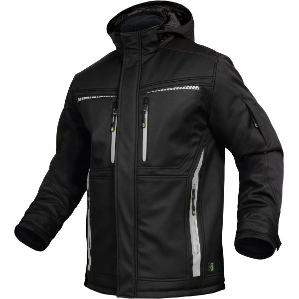 Leibwächter Winter-Softshelljacke FLEXI-05 schwarz atmungsaktiv