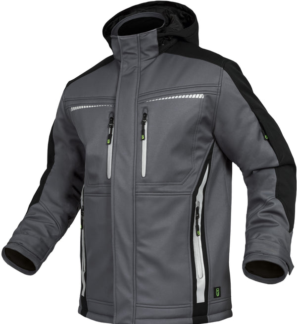 Leibwächter Winter-Softshelljacke grau-schwarz FLEXI27 Flex Line