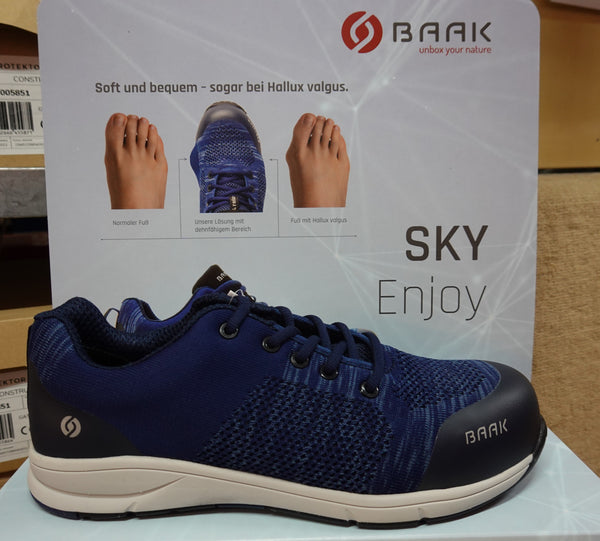 BAAK Sicherheitshalbschuhe S1P SKY für Hallux Valgus Ballenzeh dehnfähig elastisch